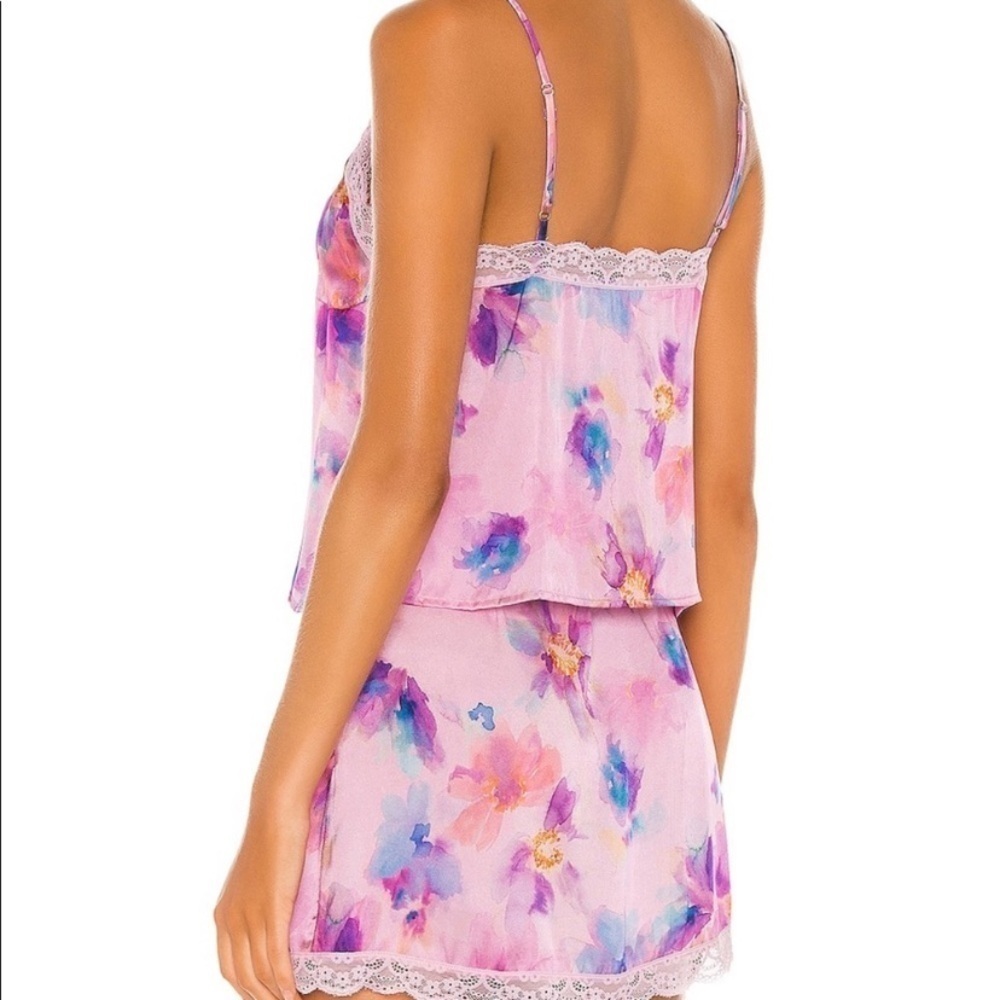 Frankie’s Bikinis Silk Lace Juliet Cami Top Pink Medium Coconut Girl Coquette - Picture 3 of 12